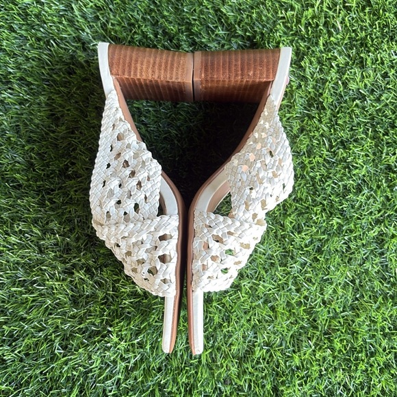 KENSIE Khadijah Women’s White Mule Block Heel Slides size 8.5 - Picture 3 of 7